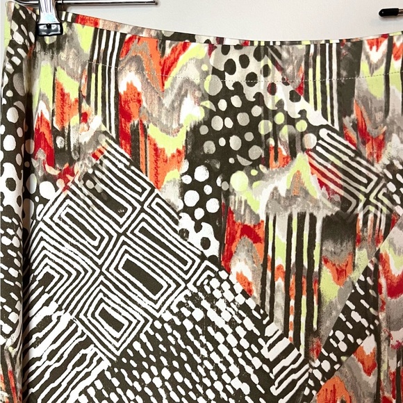 Chico’s Mixed Tribal Pull On Mia Skirt Sz M - Picture 2 of 5